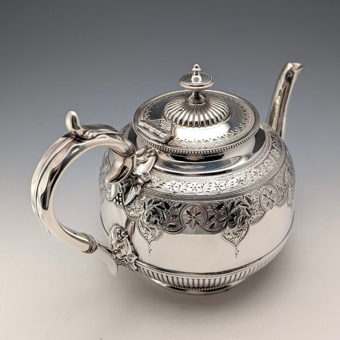 19 世紀末英國古董鍍銀茶壺 James Dixon&Sons